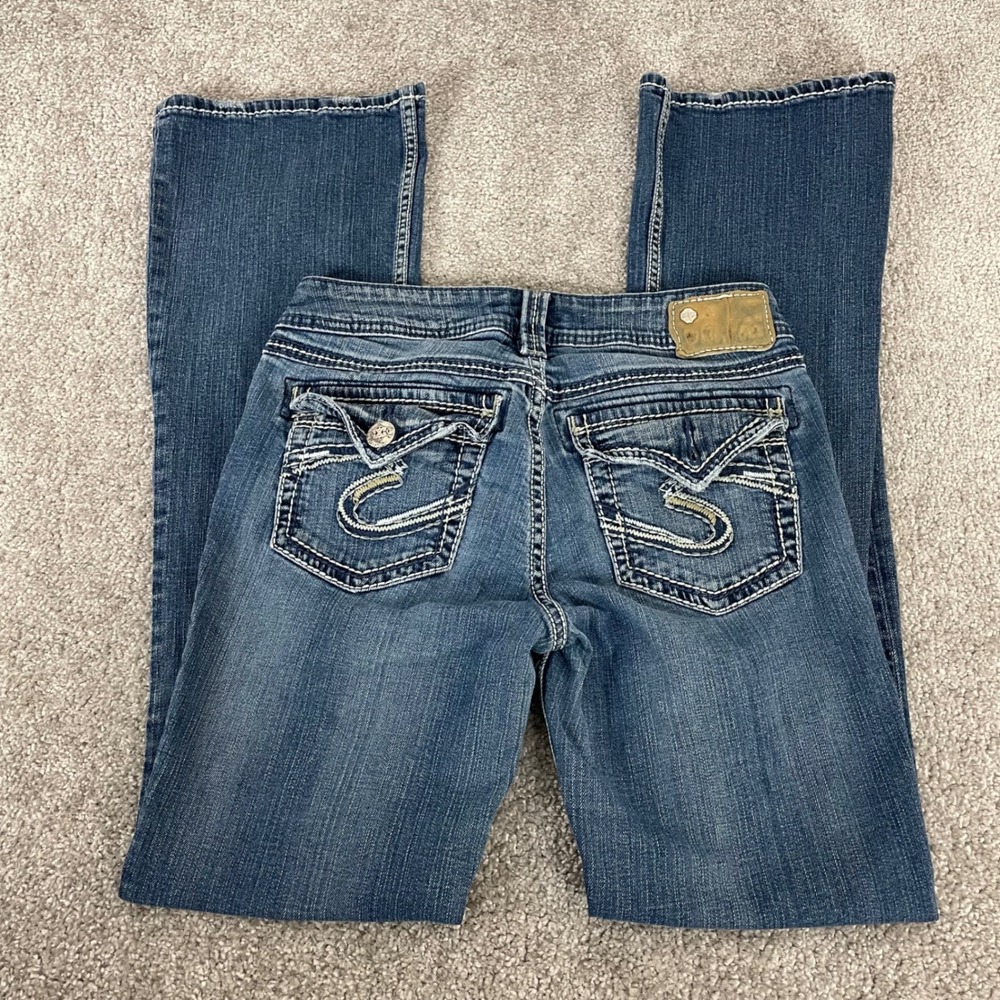 Silver Jeans Womens 29 x 32 Suki Surplus Bootcut Y2K Medium Wash (Tag 27 x 34) - Picture 3 of 14